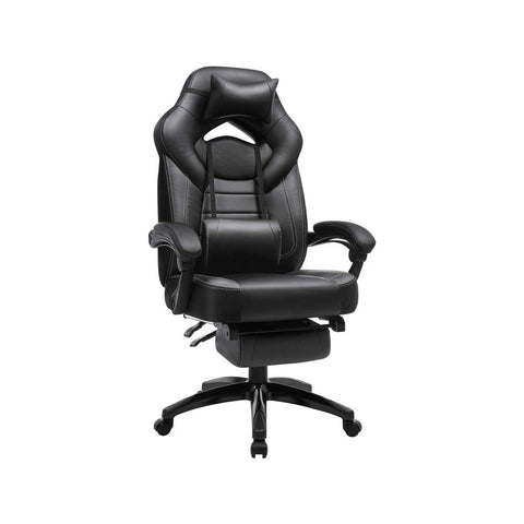 Rootz Gaming Chair - Office Chair - Ergonomic Gaming Chair - Esports Gaming Chair - Desk Chair - With Footrest And Headrest - Black - 70 x 64 x (120-128) cm