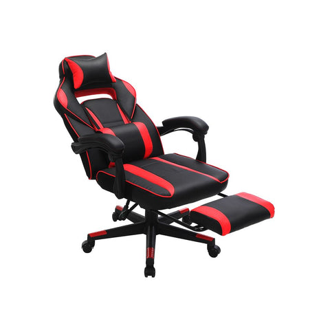 Rootz Gaming Chair - Ergonomic Gaming Chair - Pc Gaming Chair - Console Gaming Chair - Adjustable Gaming Chair - Heavy-duty Gaming Chair - Gaming Chair With Footrest - Black + White - 67 x 66 x 116-126 cm (L x W x H)