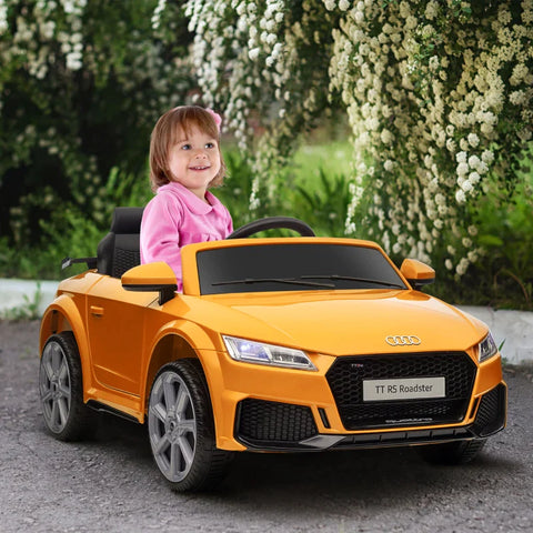 Rootz Children's Electric Car - Max 3km/h - Steering Wheel - Remote Control - Seat Belt - Mp3 Port - 3-5 Years - Plastic+Iron - Yellow - 102L x 60W x 44H cm