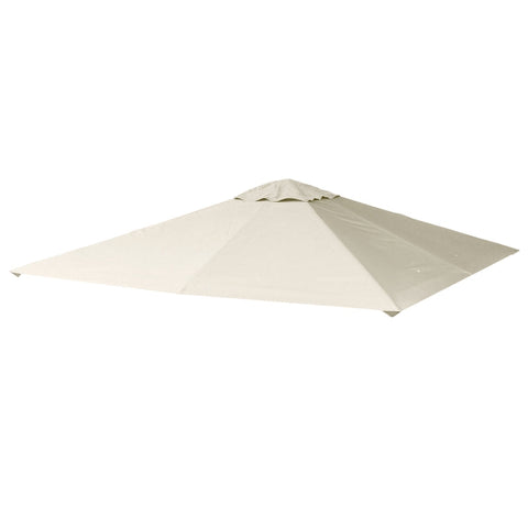 Rootz Replacement Roof - Gazebo Roof - Gazebo Cover - Sun Shade - Polyester - Beige - 2.98 x 2.95 m