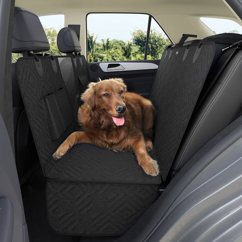 Rootz Dog Blanket - Car Dog Blanket - Dog Blanket For The Back Seat - Pet Blanket - Back Seat Pet Blanket - Black - 137 x 147 cm