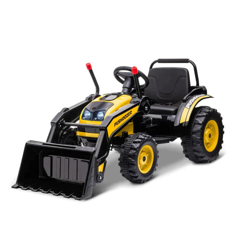 Rootz Children's Vehicle - Children's Electric Construction Vehicle - Children's Tractor - Yellow - 132 x 62 x 65 cm