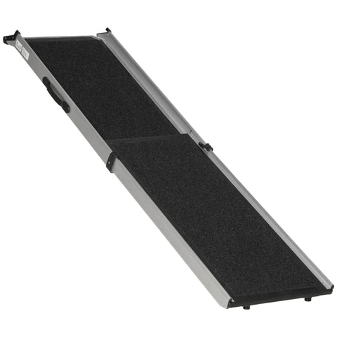 Rootz Pet Ramp - Portable Folding Pet Ramp - Non-slip Ramp - Dog Ramp - For Cars - With One Carry Handle - Black - 183L x 42W x 6.5H cm