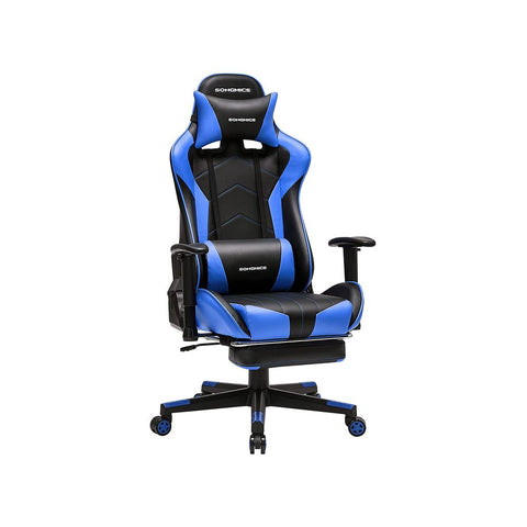 Rootz Gaming Chair - Office Chair - Ergonomic Gaming Chair - Racing-Style Gaming Chair - Desk Chair - Black/Blue - 68 x 66 x (126-136) cm