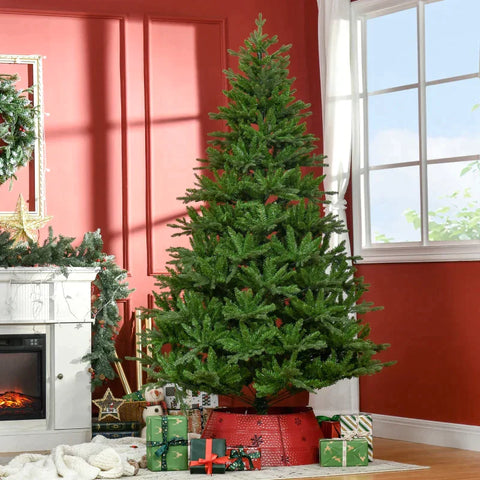 Rootz Christmas Tree - Realistic Appearance - Lush Branches Flame - Retardant - Plastic - Green - 1.30 x 2m