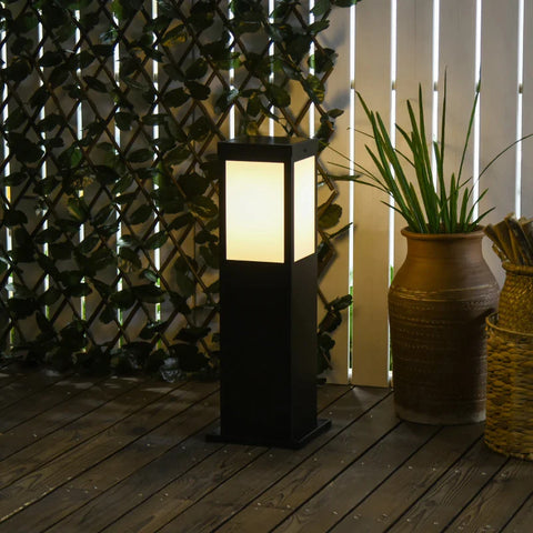 Rootz Solar Garden Lamp - Path Light - Garden Light - 6-10 Hours Lighting Time - Weatherproof - IP 44 - 16 LEDs - Black - 20L x 20W x 60H cm