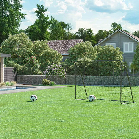 Rootz Football Goal - Football Goal For Children - Soccer Goal - Portable Football Goal - Garden Football Goal - Training Football Goal - Black - 300 x 120 x 205 cm