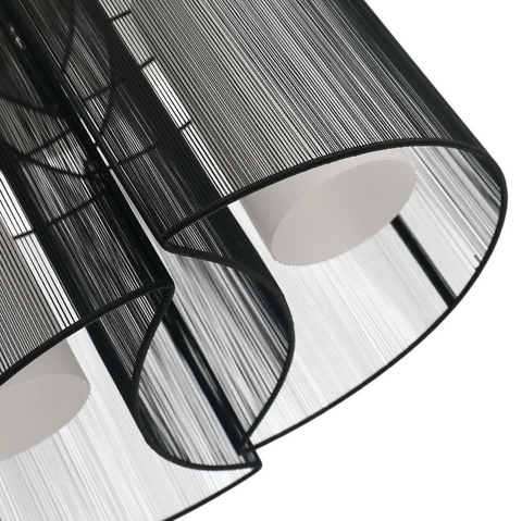 Rootz Ceiling lamp - Mood lighting - E27 - 2-flame - 40W - Black - Silver - 47.5 x 47.5 x 33 cm