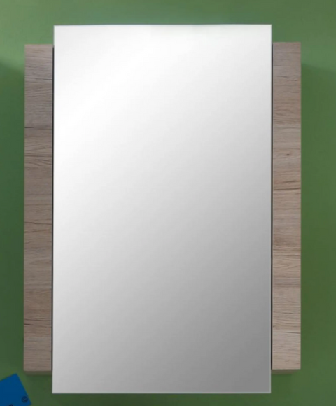 Rootz Bathroom Cabinet - Wall Cabinet with Mirror - Brown - 60 x 80 x 15 cm