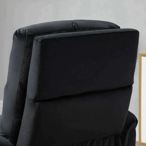 Rootz Relax Chair - Lounge Chair - TV Chair - Black - 85 cm x 95 cm x 104 cm