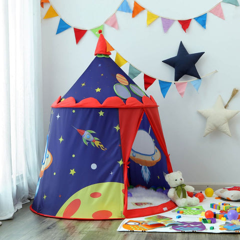 Rootz Play Tent - Play Tent For Children With Carry Bag - Kids Play Tent - Pop-up Play Tent - Kids' Adventure Tent - Colorful Play Structure - Blue - 101 x 135 cm (Ø x H)