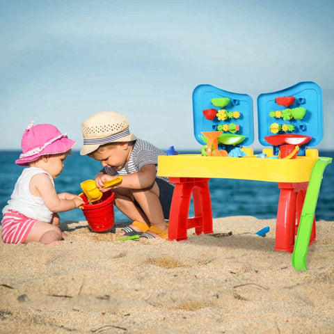 Rootz Children's Game Table - Sandbox Table - Sand And Water Play Table - Beach Toys - Sand Toys - Accessories - 73 x 35 x 70 cm