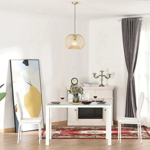 Rootz Hanging Lamp - Gold Modern Ceiling Lamp - Ceiling Spotlight - Kitchen - Bar - Living Room - Bedroom - Ø37 x 150H cm