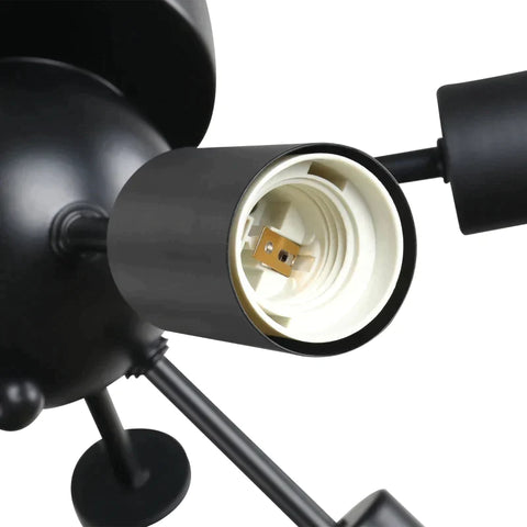 Rootz Ceiling Lamp - Wall Lamp - Glass Office Lamp - Led Ceiling Lighting - Bathroom - Kitchen - Balcony - Black - 36 x 36 x 21 cm