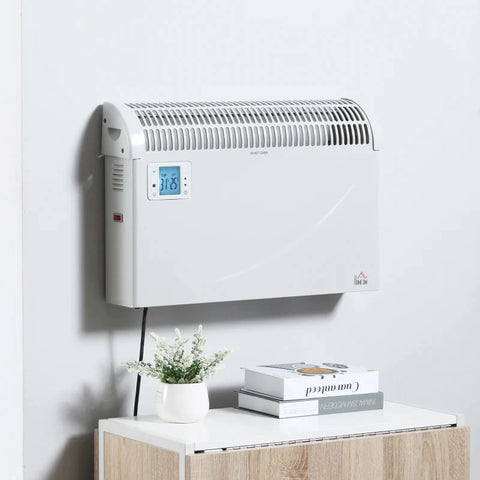 Rootz Heater Fan - Heater 2000W - Electric Heater with 3 Levels - Warm 24 Hour - Timer Heater - Heat Metal - Plastic - White - 58.5 x 20 x 43 cm