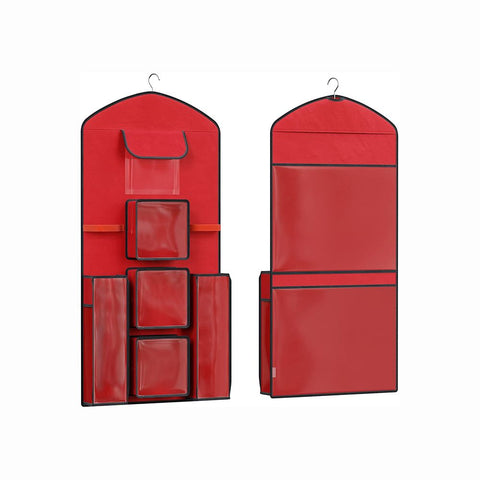 Rootz Storage Bag - Wrapping Paper Storage Bag - Christmas Storage Box - PVC Plastic - 600D Oxford Fabric - Red - 59.1 x 118.8 cm (L x W)