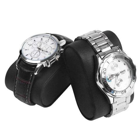 Rootz Watch Box - Watch Box For 8 Watches With Drawer - Watch Storage Box - Luxury Watch Organizer - Travel Watch Case - Multi-slot Watch Box - Black - 28 x 15 x 20 cm (W x H x D)