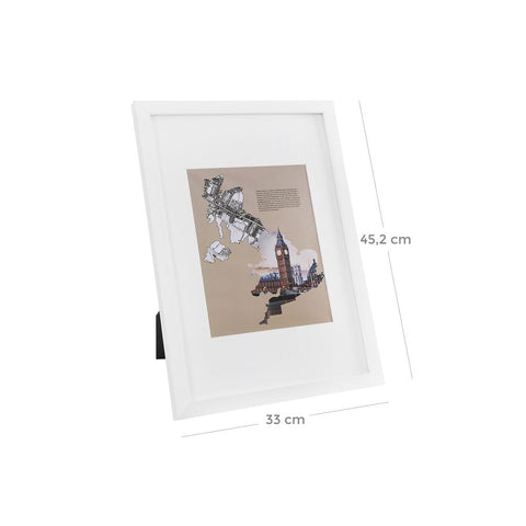 Rootz Photo Frame - Set Of 3 Photo Frame - Photo Frame With Passepartout - Picture Frame - Wall Photo Frame - Decorative Photo Frame - Glass Photo Frame - Gallery Photo Frame -  White - 29.7 x 42 cm
