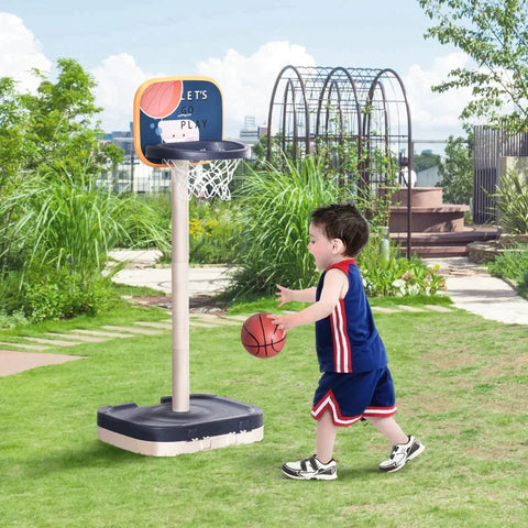 Rootz Basketball Stand - Children's Basketball Stand - Basketball - Ball Pump - 58.5x56x137 cm