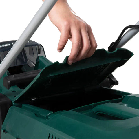 Rootz Lawn Mower - Electric Lawn Mower - Cordless Lawn Mower - Plastic/Steel - Black/Green - 120 x 38 x 98 cm