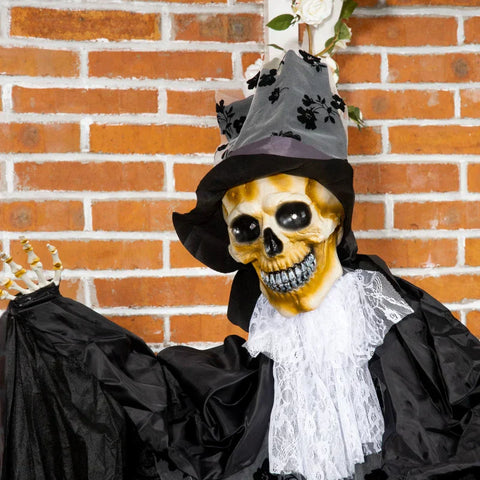 Rootz Halloween Decoration - Ghost Groom with Special Effects and Sound Function - Black - 110cm x 18cm x 183cm