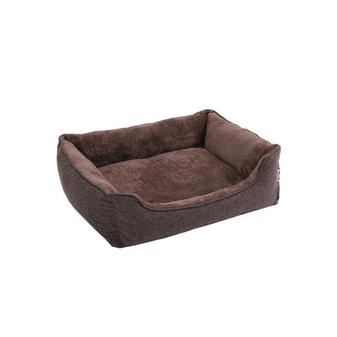 Rootz Washable Dog Bed - Reversible Cushion - Wonderfully Cozy - Animal-friendly Materials - Sleeping Place - Dog Sofa - Oxford Fabric-polypropylene Filling - Brown - 90 x 25 x 75 cm (W x H x D)