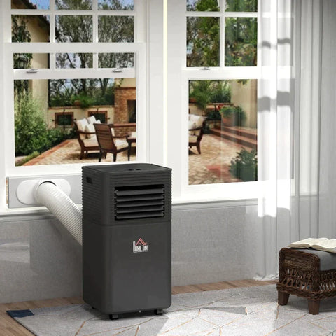 Rootz Mobile Air Conditioner - 4-in-1 Air Conditioner With Remote Control - 2 Speed Levels - LED Display - ABS - Black - 30.5 x 32.5 x 67.8 cm