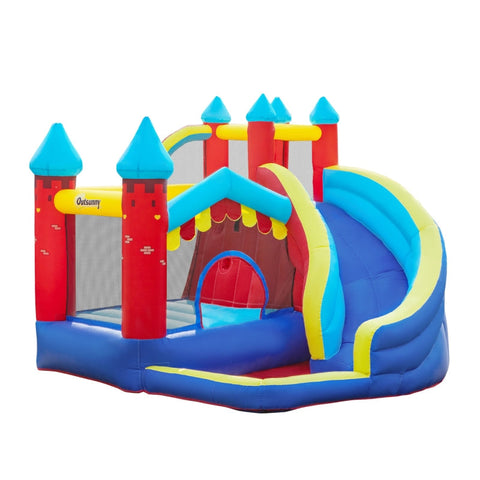 Rootz Inflatable Bouncy Castle - Play Castle - Jumping Area Ball Pool - With Slide Water Slide - For Children From 3 Years - 290 x 270 x 230 cm