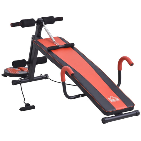 Rootz Sit Up Bench - Sit-up & Dumbbell Bench - Training Bench - Red/Black - 166 x 53 x 52-60 cm