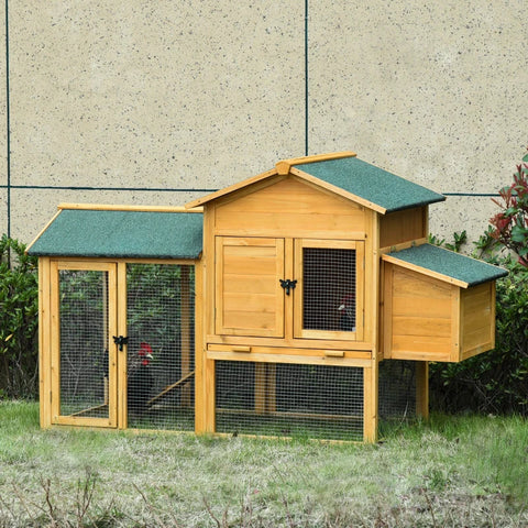 Rootz Chicken Coop - Chicken House - Small Animal Habitat - Hen House - Natural/Green