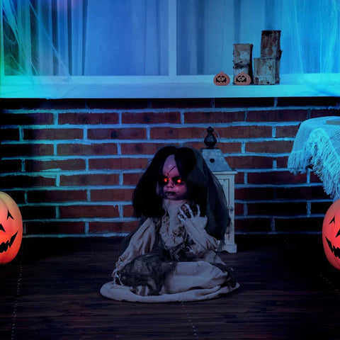 Rootz Halloween Decoration - Ghost Doll With Special Effects And Sound Function - Multicolored - 80 cm x 23 cm x 83 cm