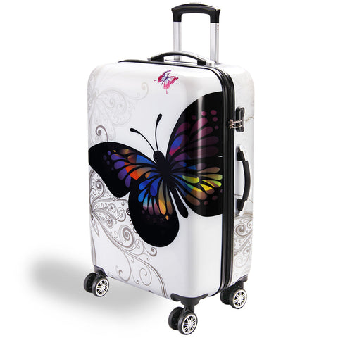 Rootz Travel Suitcase - Hard Case - Extra Straps - Practical Net Pocket - XL Format
