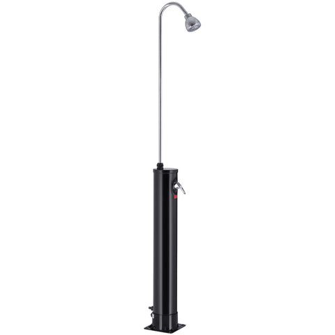 Rootz Solar Shower - Swivel Shower Head - Shower - Single Lever Hand Mixer - Black - 18L