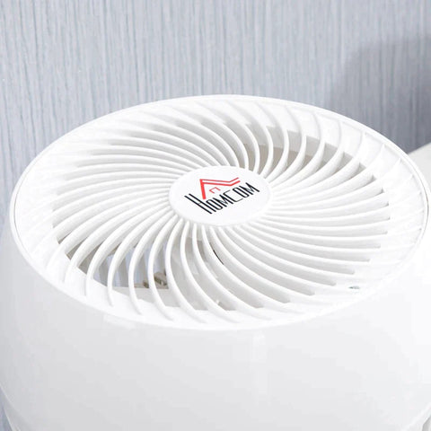Rootz Circulation Fan - Table Fan - Circulating Air Fan - Swivel Fan - 3 Speed Settings - 90° Tilt Function - 70° Oxidation 90° - ABS/Plastic - White - 27L x 27W x 34H cm