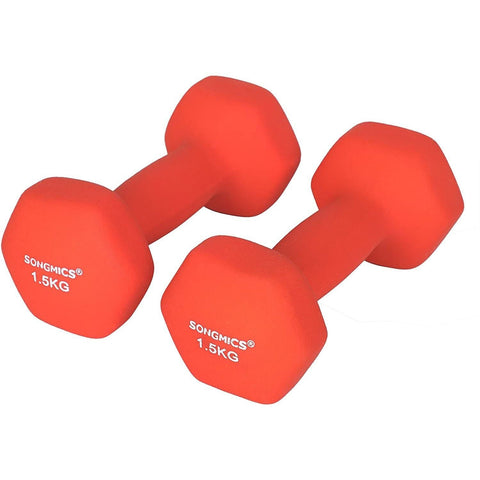 Rootz Dumbbells Set - 1.5 kg per Dumbbell - Orange Dumbbells - Weights and Dumbbells - 2 Pieces