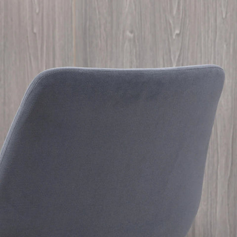 Rootz Set of 2 Dining Chair - Retro - Velvet - Dark Gray - 50cm x 61cm x 79cm