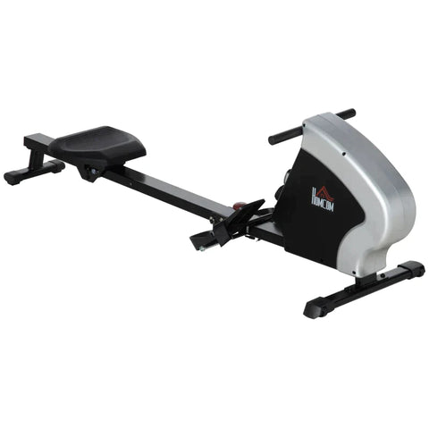 Rootz Rowing Machine - Foldable - With Magnetic Brake System - Sports Equipment - At Home Rowing Machine - 8 Resistance Levels - Steel/ABS - Black - 183 x 56 x 56 cm