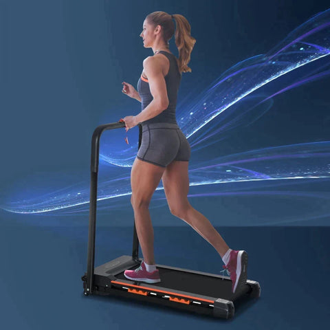 Rootz Treadmill - Electric Treadmill - Electric Treadmill With LCD Display - Foldable Fitness Machine - Steel - Black - 105 x 56 x 108.5 cm