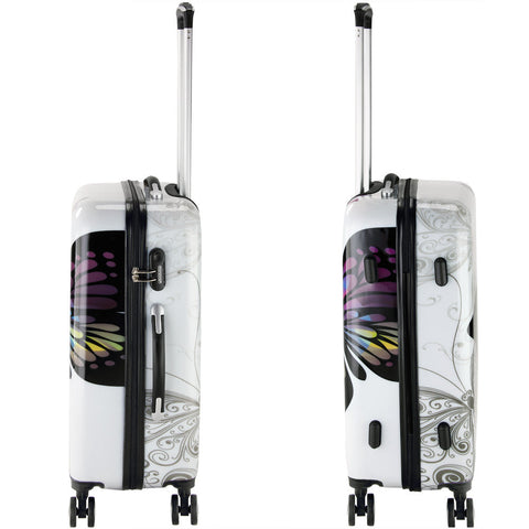 Rootz Travel Suitcase Set - 3-piece - Hard Case - Rotatable 360° - Polycarbonate