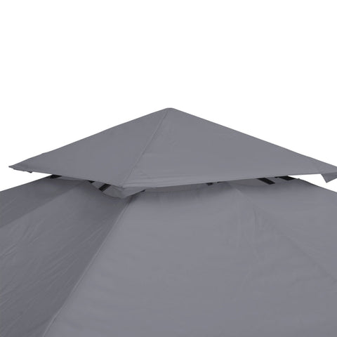 Rootz Gazebo Replacement Roof -  Replacement Canopy - Double Tier Canopy - Pavilion Roof - Metal - Deep Grey - 300cm x 300co