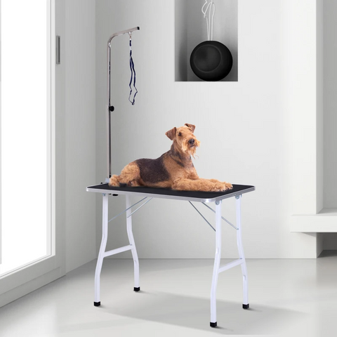 Rootz Grooming Table - Pet Grooming Table - Dog Clipper Table - Household - Bathing - Hair Drying - Black