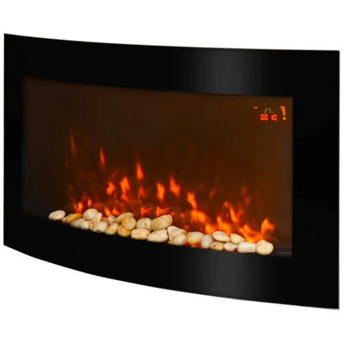 Rootz Electric Fireplace - Wall Fireplace - Fireplace Stove - 89.2 X 13.5 X 48cm