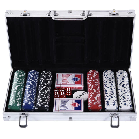 Rootz Poker Case - Poker Set - Aluminum Case - Chips Case - Aluminum/Polystyrene - 38x20.5x6.5 cm