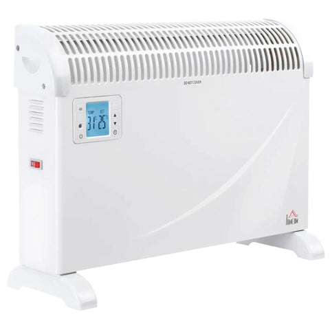 Rootz Heater Fan - Heater 2000W - Electric Heater with 3 Levels - Warm 24 Hour - Timer Heater - Heat Metal - Plastic - White - 58.5 x 20 x 43 cm