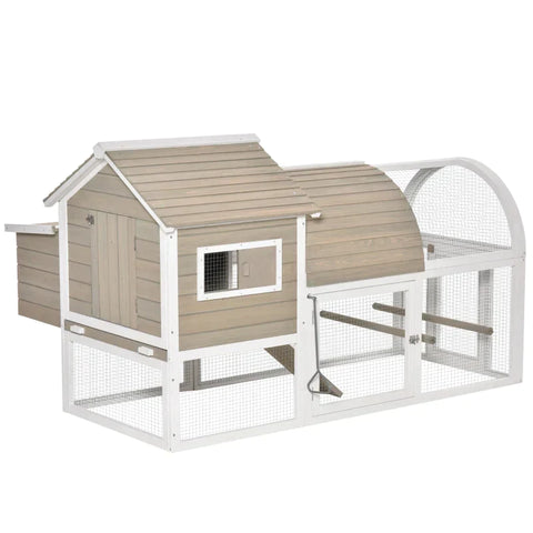 Rootz Chicken Coop - Wooden Chicken Coop - Hen House - Chicken Cage - Chicken Aviary - Grey