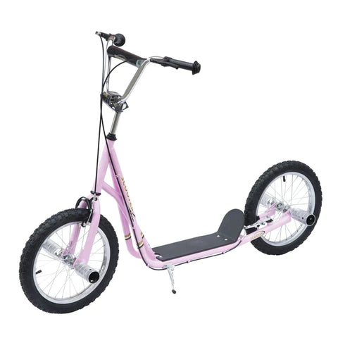 Rootz Children's Scooter - Kick Scooter - City Scooter - Teen Push Scooter - Stunt Scooter - Push Kick Scooters For Kids - Adjustable - Pink - 143 x 58 x 92-100 cm