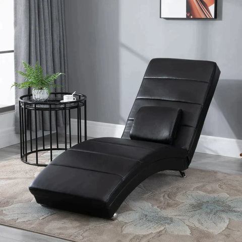 Rootz Massage Table - Relaxation Lounger - Massage Function - Lounge Chair - Ergonomically High Backrest - Black - 58 x 163 x 87 cm