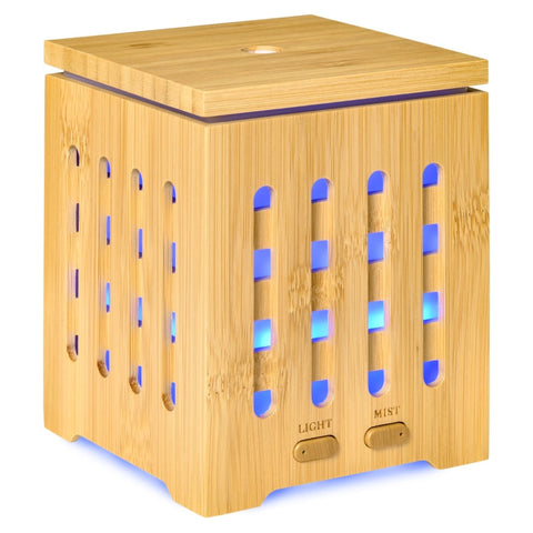 Rootz Aroma Diffuser - With A Bamboo Housing - 10.2 cm x 10.2 cm x 13 cm