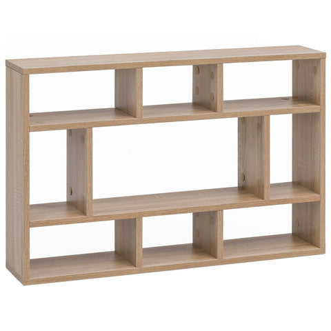 Rootz Wall Shelf - Sonoma Oak - Modern Wooden Hanging Shelf - Design Floating Wall Board - Decorative Shelf for Living Room - Narrow Bookcase - 75x51x16cm