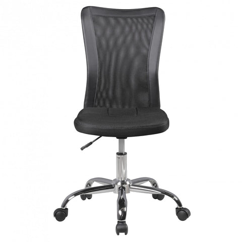 Rootz Children's Desk Chair - Black - For Ages 6+ with Backrest - Soft Floor Casters